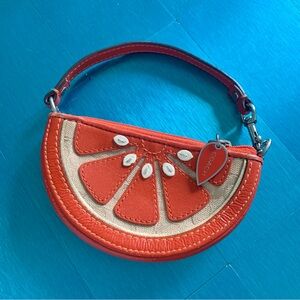 Vintage Coach Orange Citrus Slice Purse (RARE)